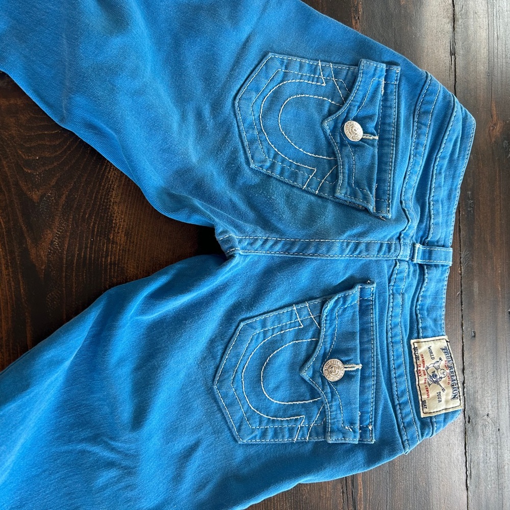True Religion Blue Skinny Jeans with Signature Style - Made In USA